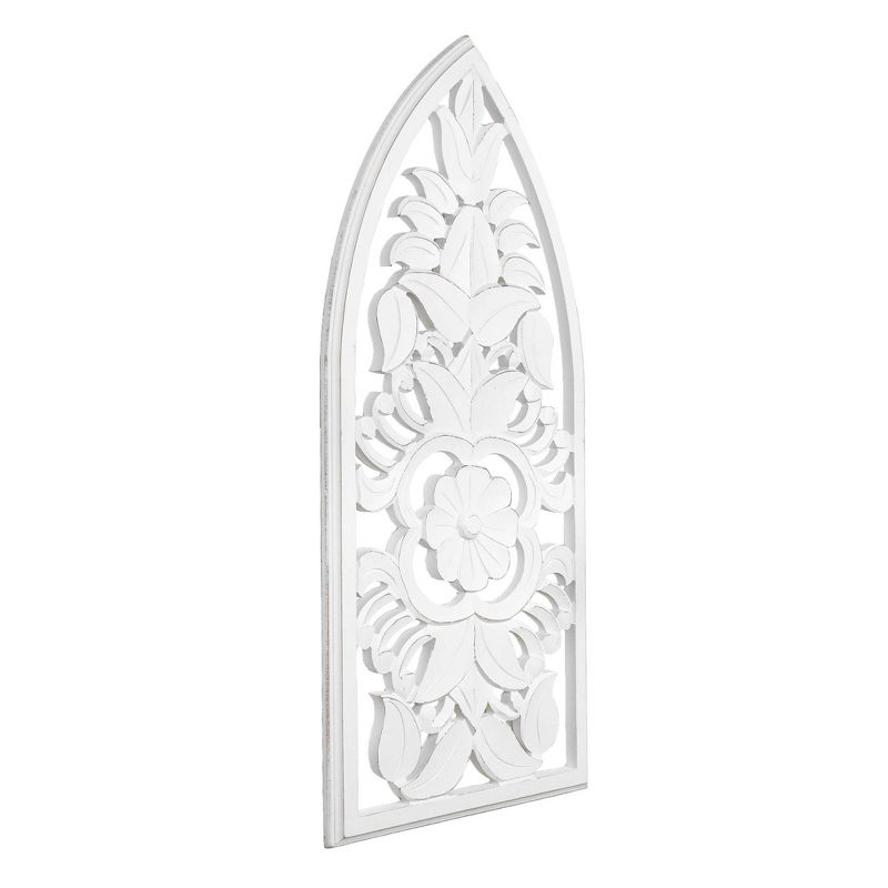 Hand Carved Wooden Decorative Wall Panel White - Crystal Art Gallery