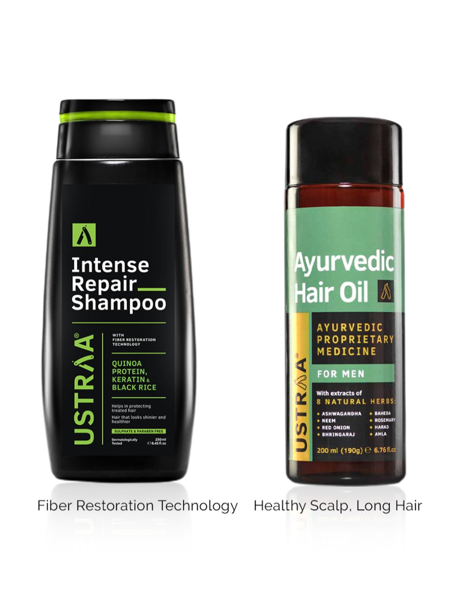 Ustraa Ayurvedic Hair Oil & Intense Repair Shampoo Combo