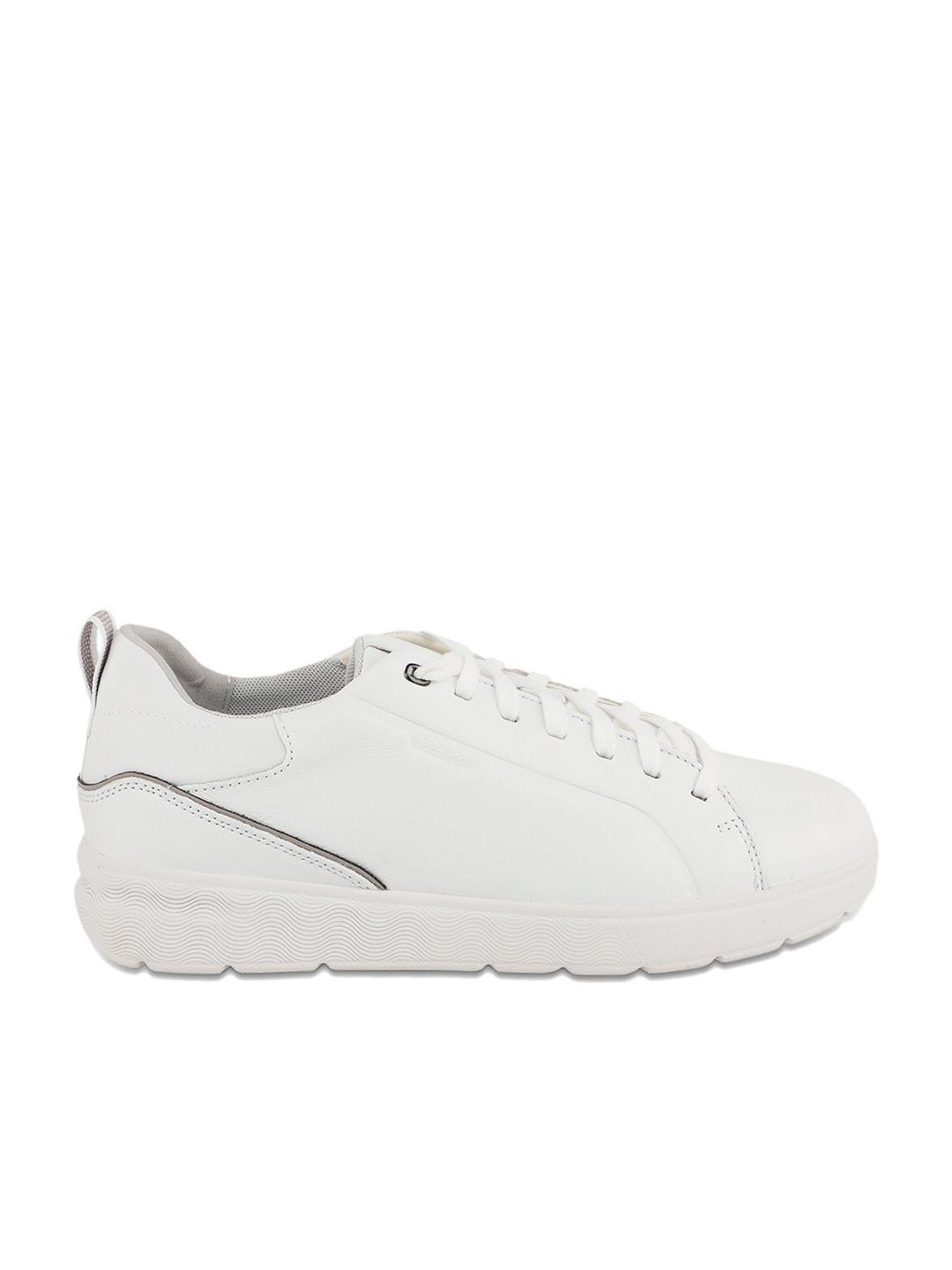 Geox Men's Off White Casual Sneakers