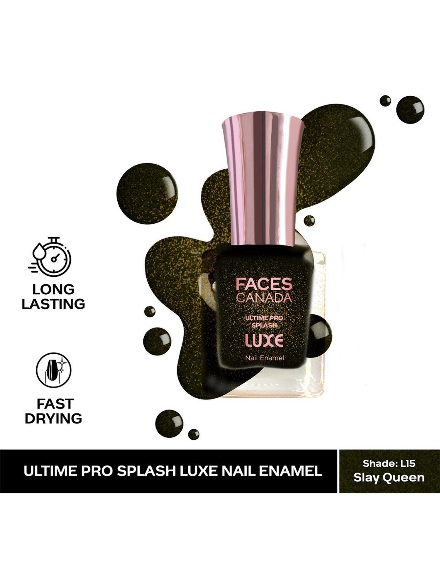 FACES CANADA Ultime Pro Splash Luxe Nail Enamel Slay Queen L15 - 12 ml