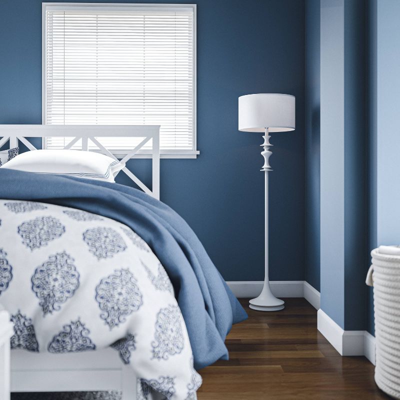 3-way Gloss Finish Claiborne Floor Lamp White - Kenroy Home