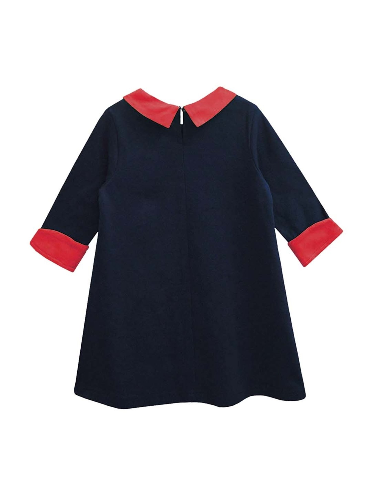 A.T.U.N. Kids Navy & Red Cotton Regular Fit Dress