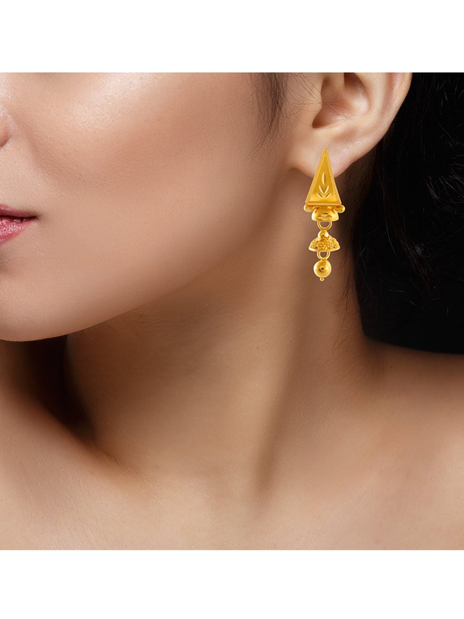 P.C. Chandra Jewellers 14 kt Gold Earrings