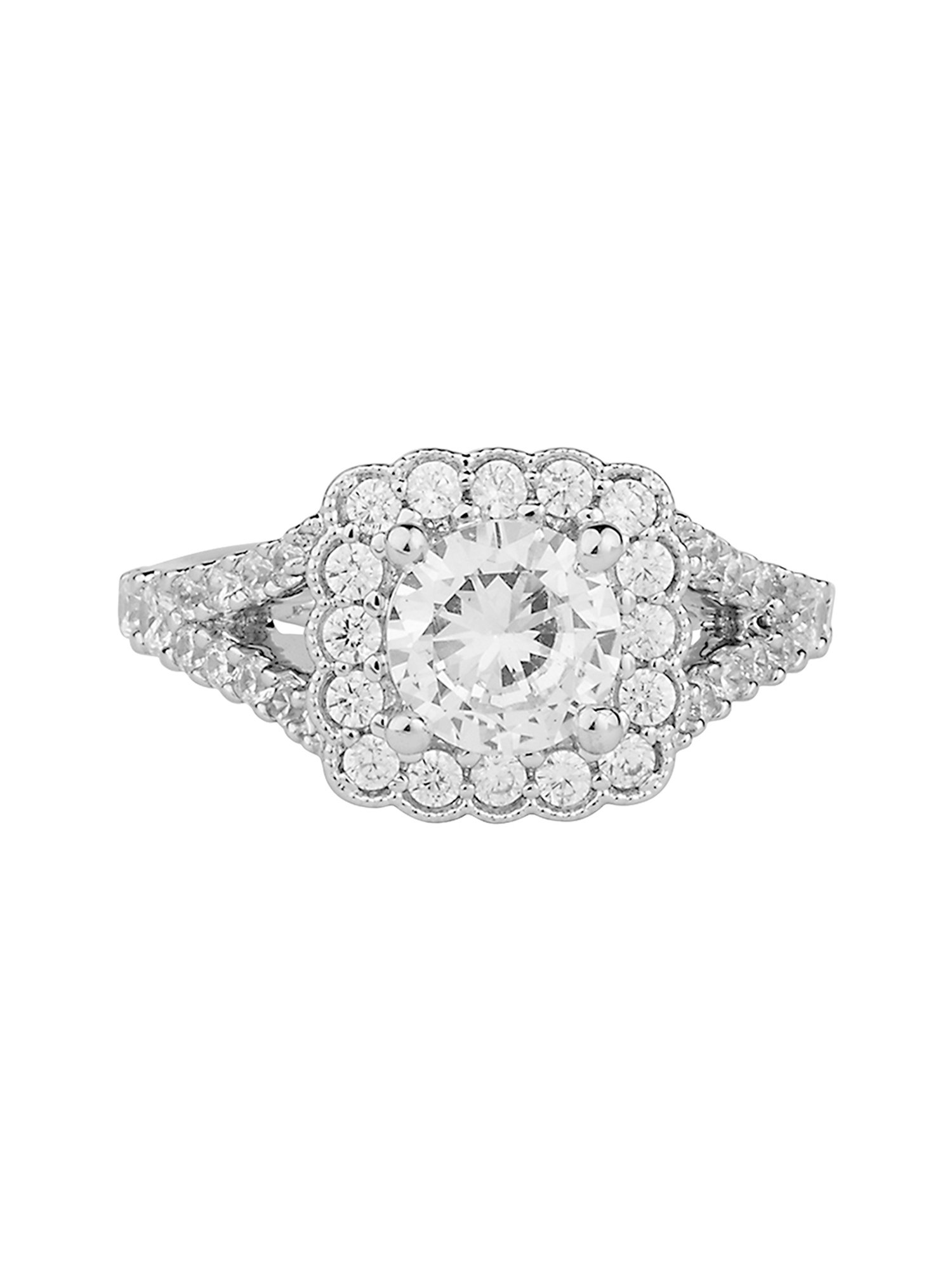 Accessorize London Women's Jewel Embellished Rings Set Of Three White