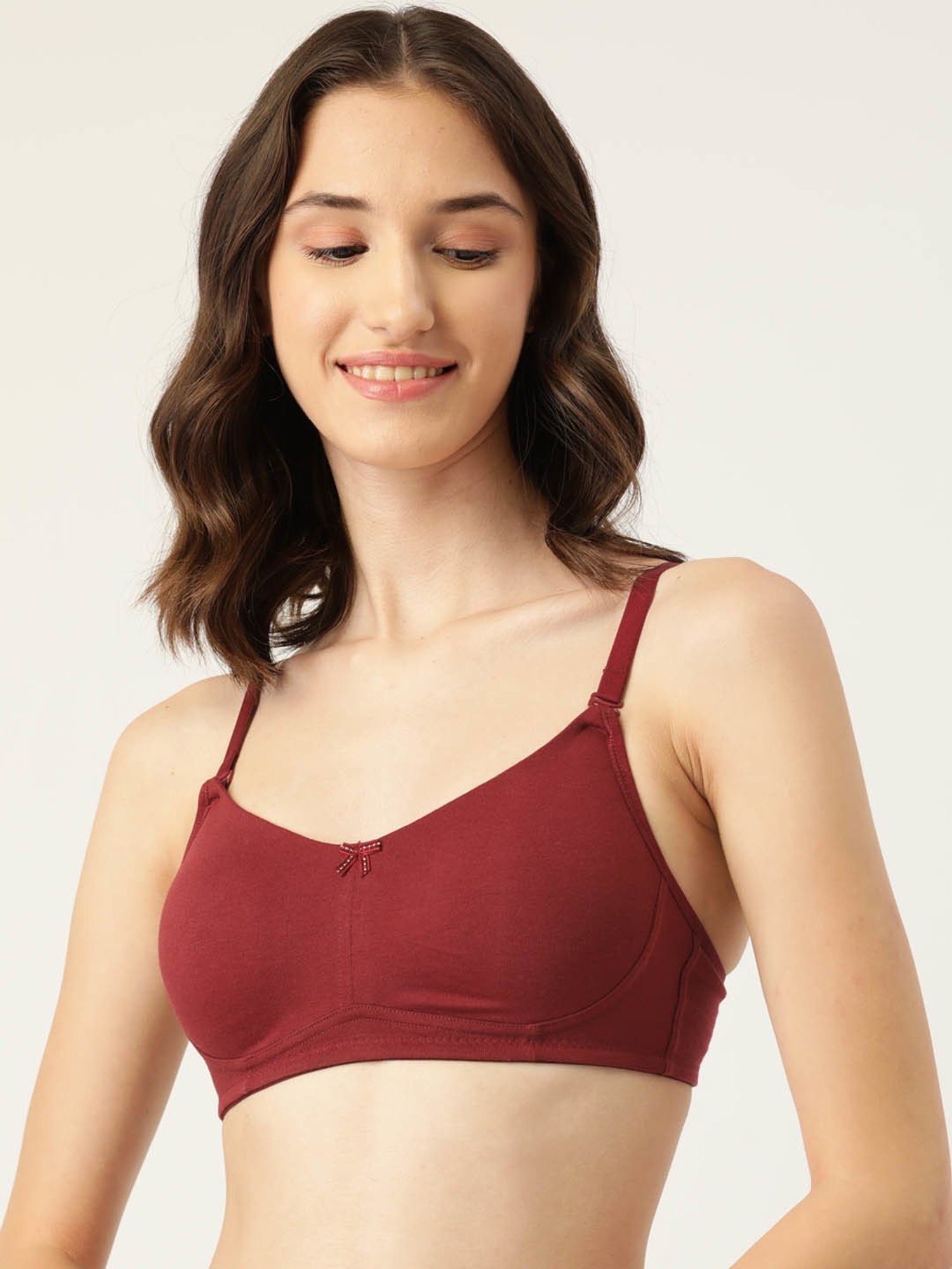 Leading Lady Maroon Non-Padded Everyday Bra
