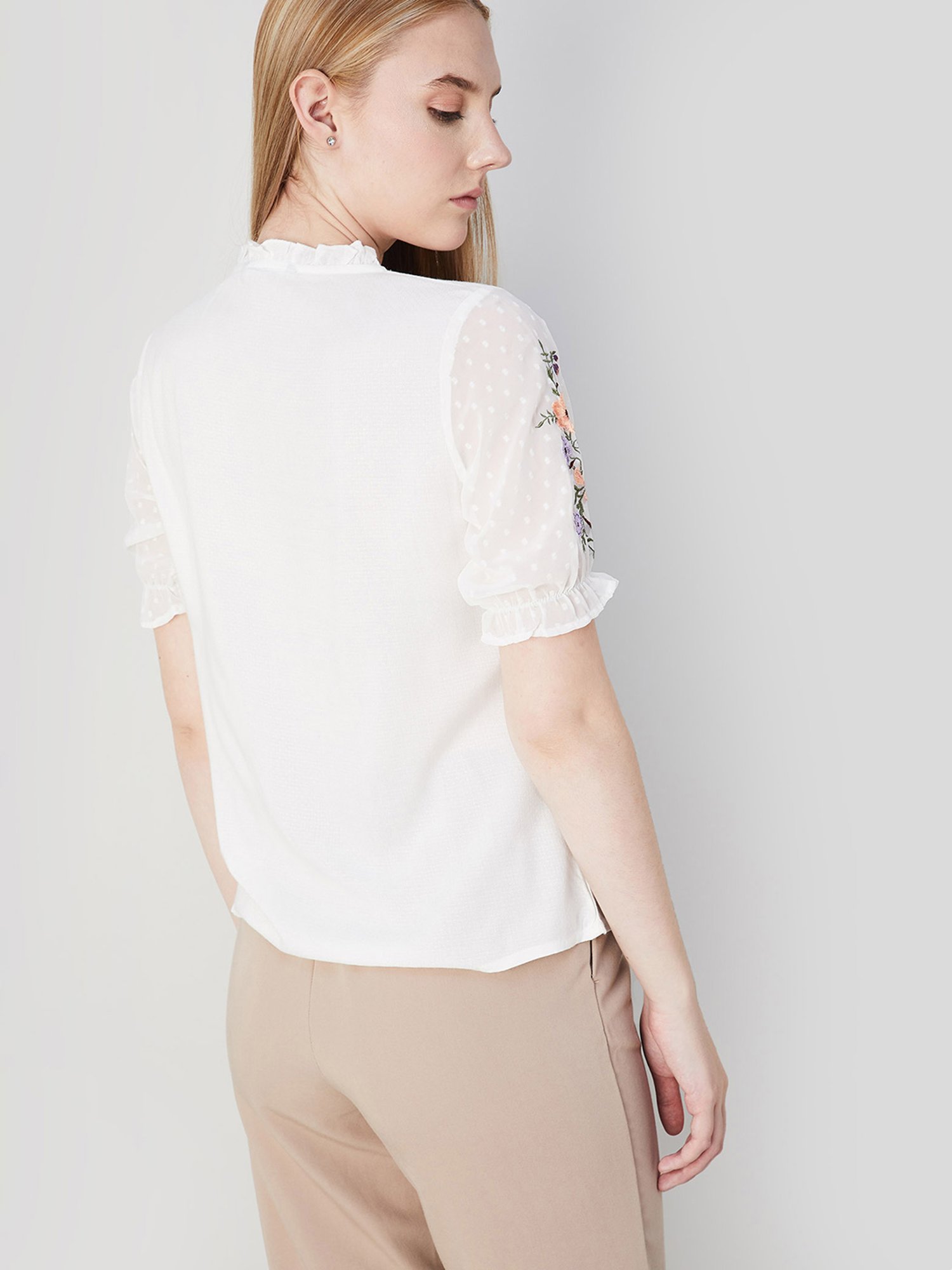 Code by Lifestyle Off White Regular Fit Top