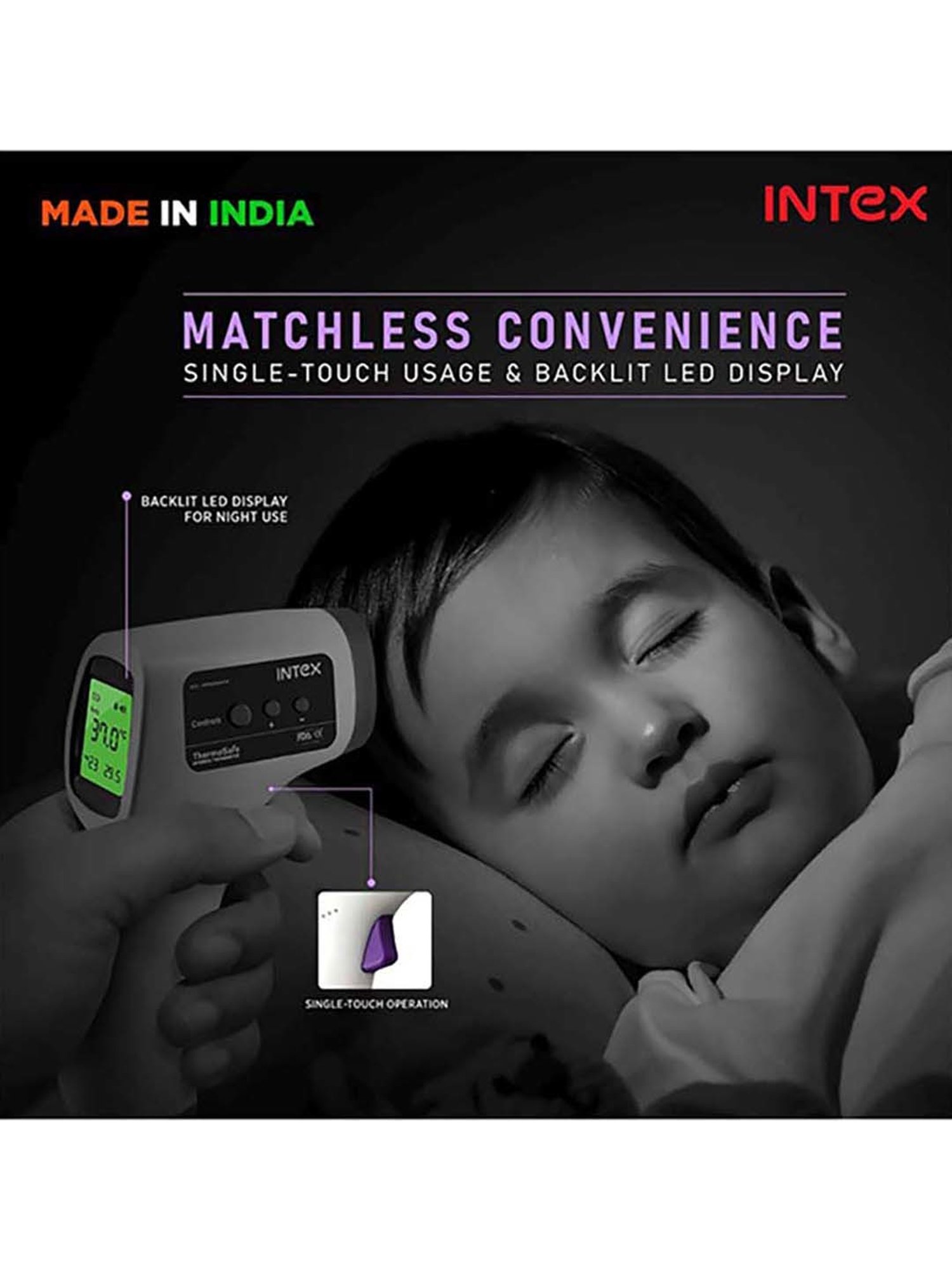 Intex Digital Infrared Thermometers (White and Grey)