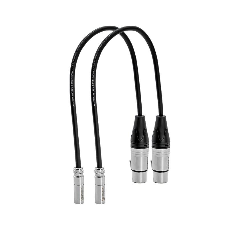 16" Mini XLR Male to XLR Female Audio Cable for BLACKMAGIC Pocket 4K/6K Camera Video Assist | Pro XLR Adapter for Microphones & Mixers. (Black, 16" | 2 Pack)
