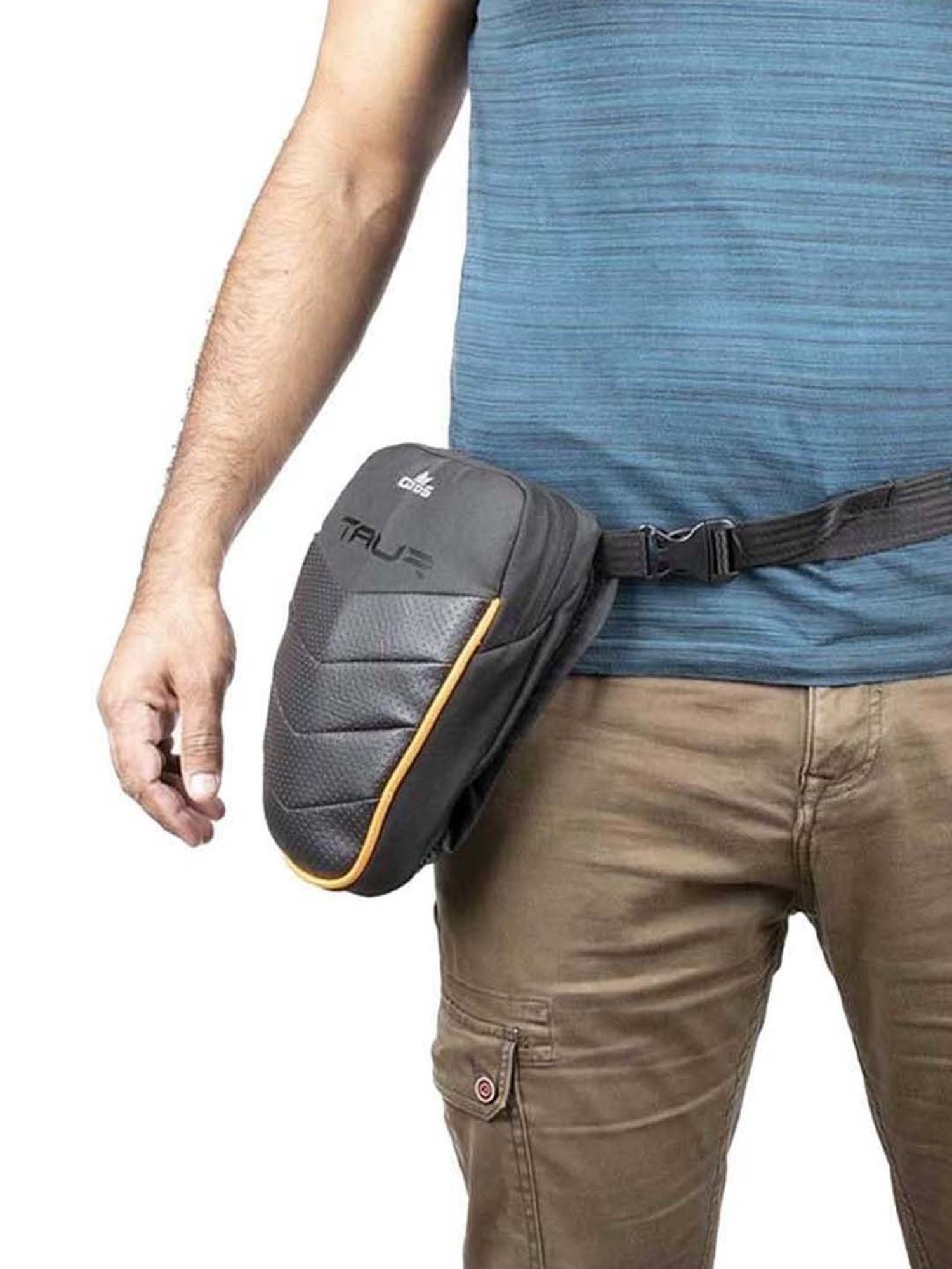 Gods Grey Textured Waist Pouch