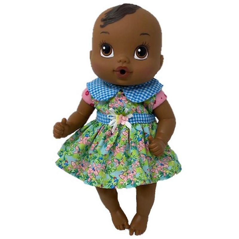 Doll Clothes Superstore Pink Flower Dress Fits Some Baby Alive And Little Baby Dolls