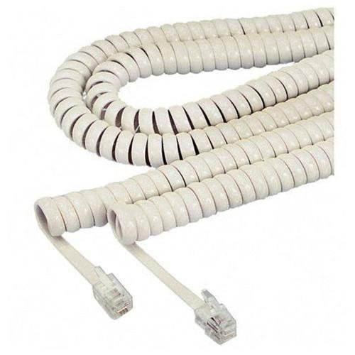 Softalk Coiled Phone Cord Plug/Plug 25 ft. Ivory 42265