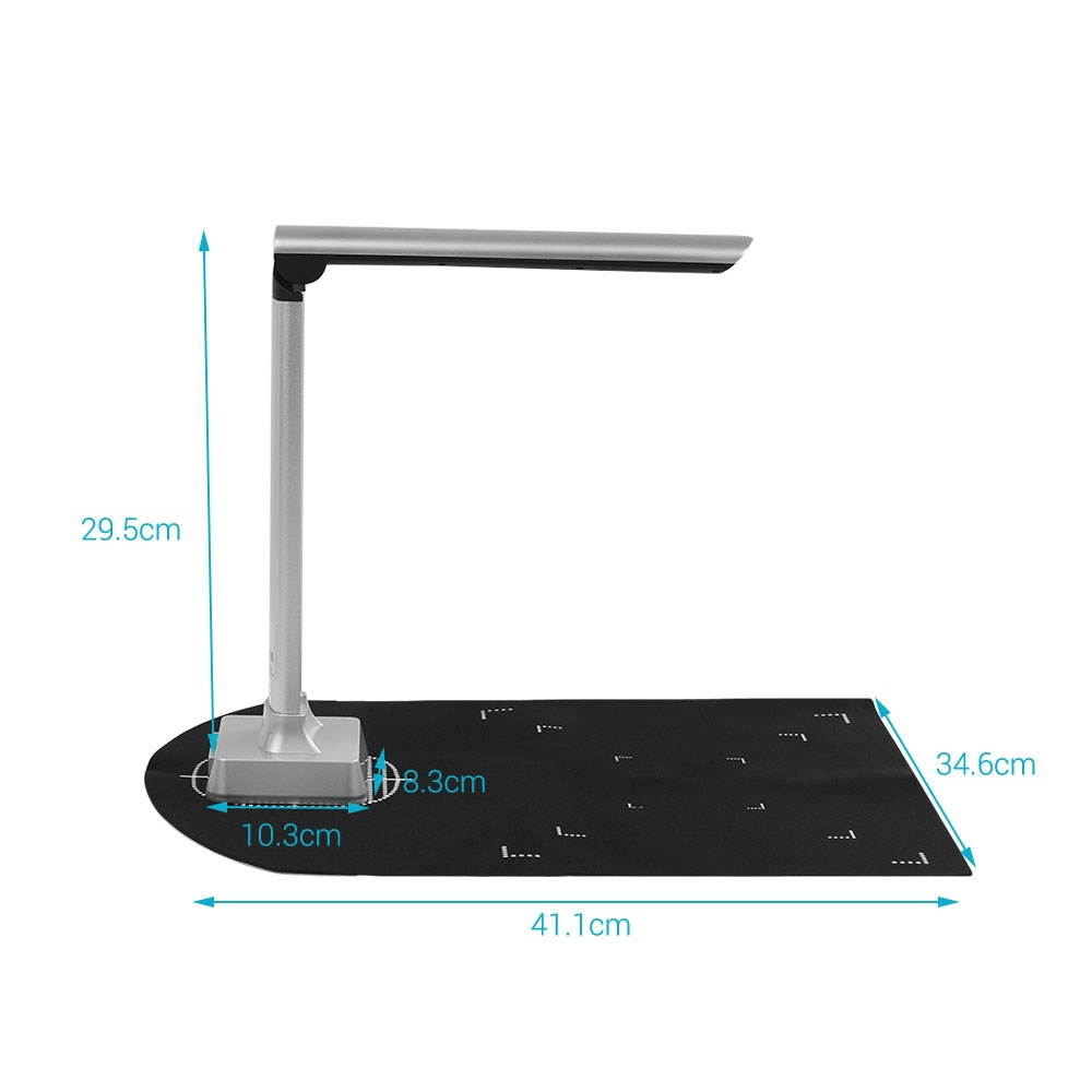 Aibecy BK30 Document Camera 5 Mega-pixel High Definition Portable Scanner Capture Size A4 Scanners for File Card Passport Recognition Support 7 Languages German/ Russian/ French/ Japanese/ Spanish/