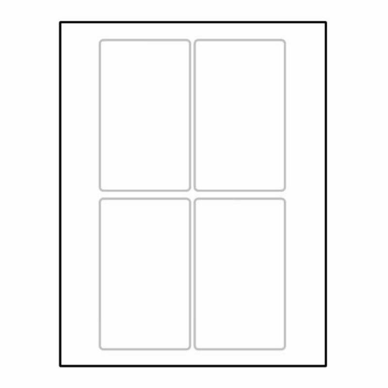 Laser Label Sheet, 3" x 5" Laser Finish, Flat Sheet and Pre-Die Cut Labels (Box of 100)