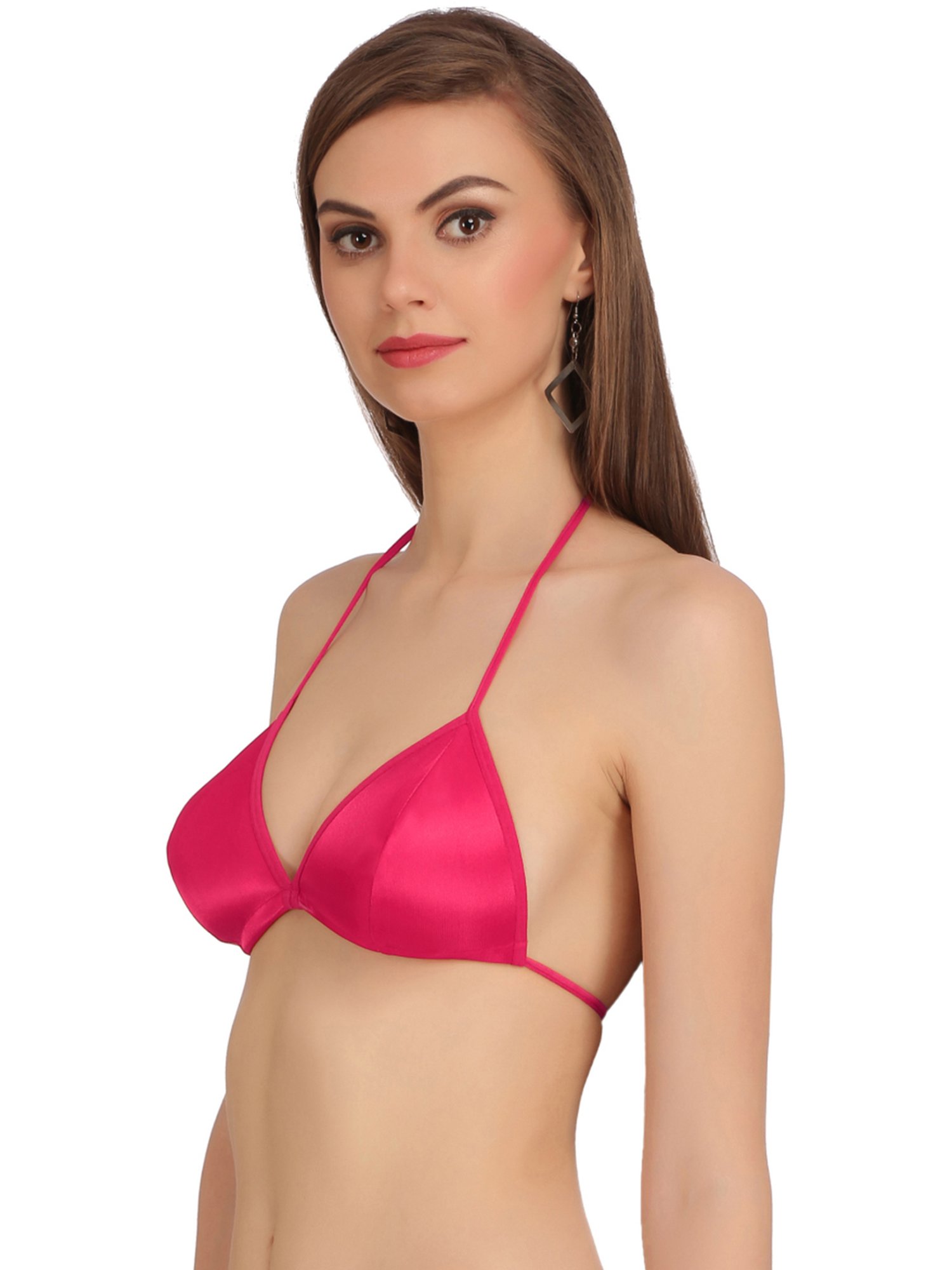AROUSY Pink & Golden Cotton T-Shirt Bra - Pack Of 2
