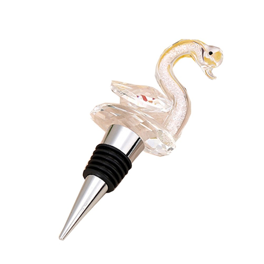 1PC Swan Metal Wine Bottle Stopper Creative Wedding Gift Stylish Valentine's Day Wine Bottle Plug for Home Bar Restaurant