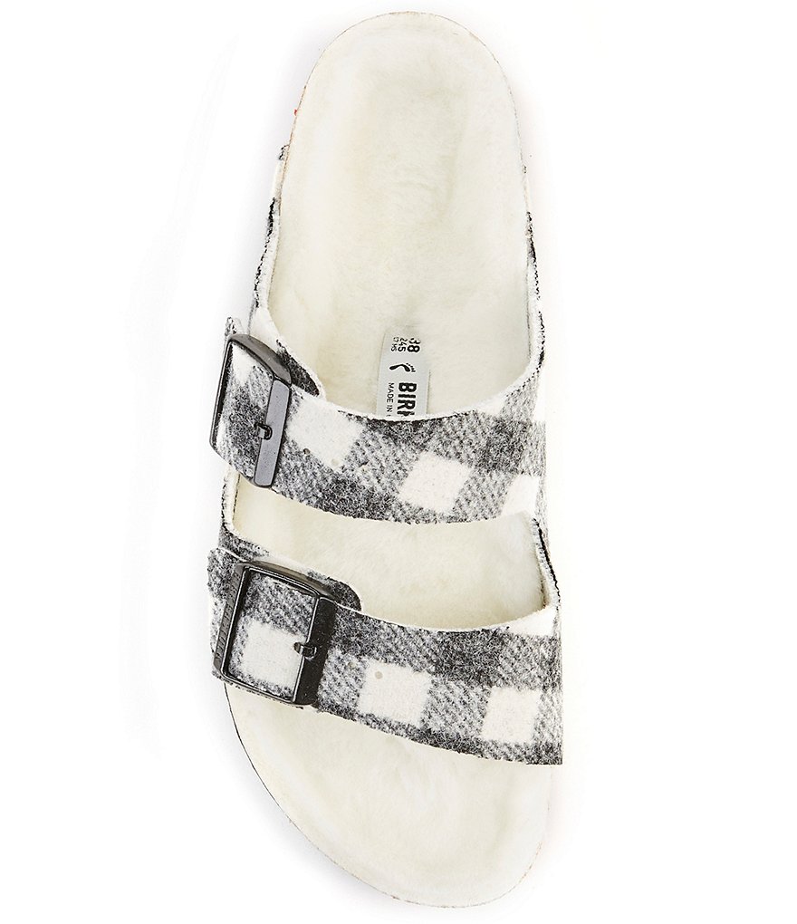 Birkenstock Women's Arizona Plaid Shearling Sandals