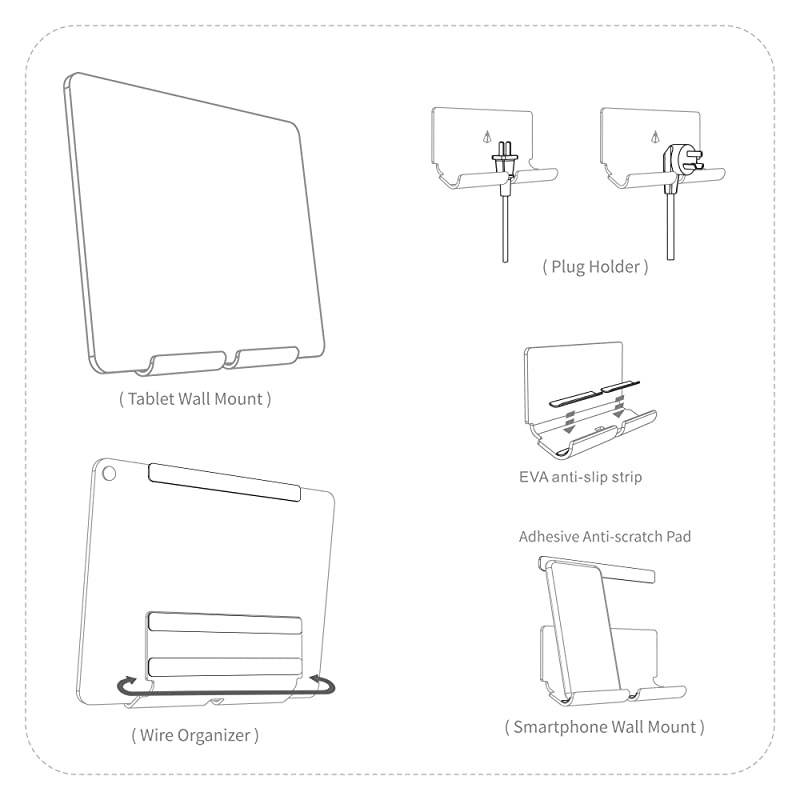 Smart Phone and Tablet Stand - Foldable Vertical and Horizontal Mount for iPhone / iPad / Samsung Galaxy / HTC One and all Mobile Phones Blue