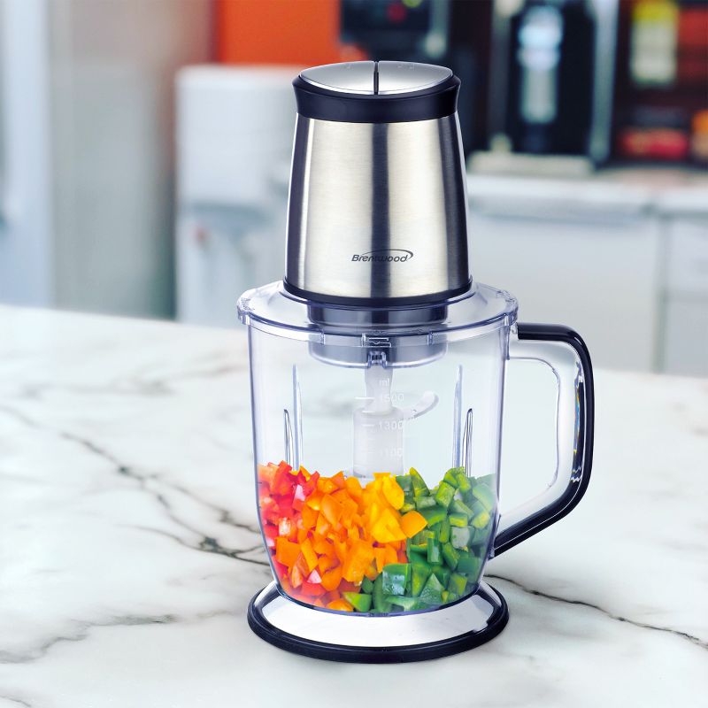 KitchenAid 2 Speed Pulsing Meal Prep Compact Mini Food Processor Chopper with 3.5 Cup Working Bowl, Contour Silver (Certified Refurbished)