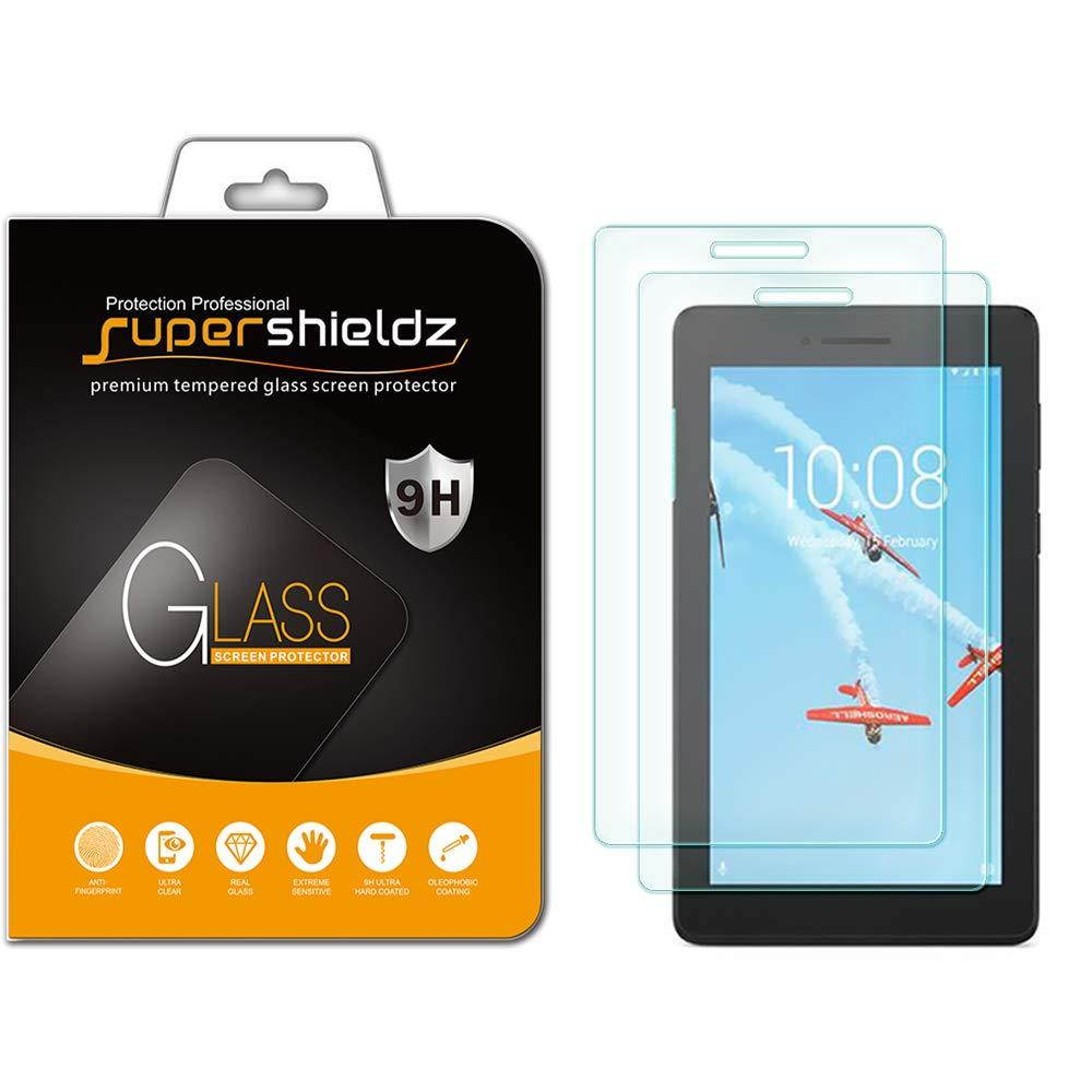 [2-Pack] Supershieldz for Lenovo Tab E7 Tempered Glass Screen Protector, Anti-Scratch, Bubble Free, Lifetime Replacement