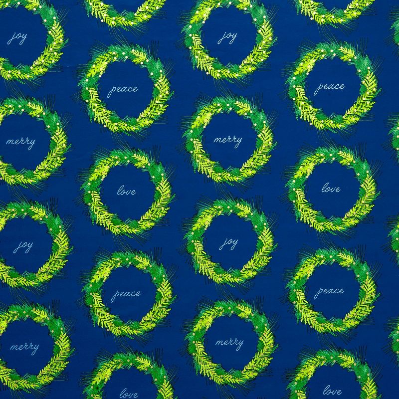 30in Bamboo Snowflake Gift Wrap Blue - IG Design Group