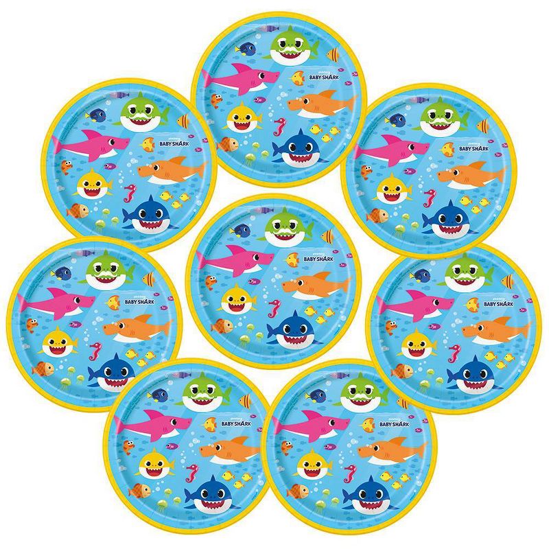Baby Shark 7" 8ct Paper Plates