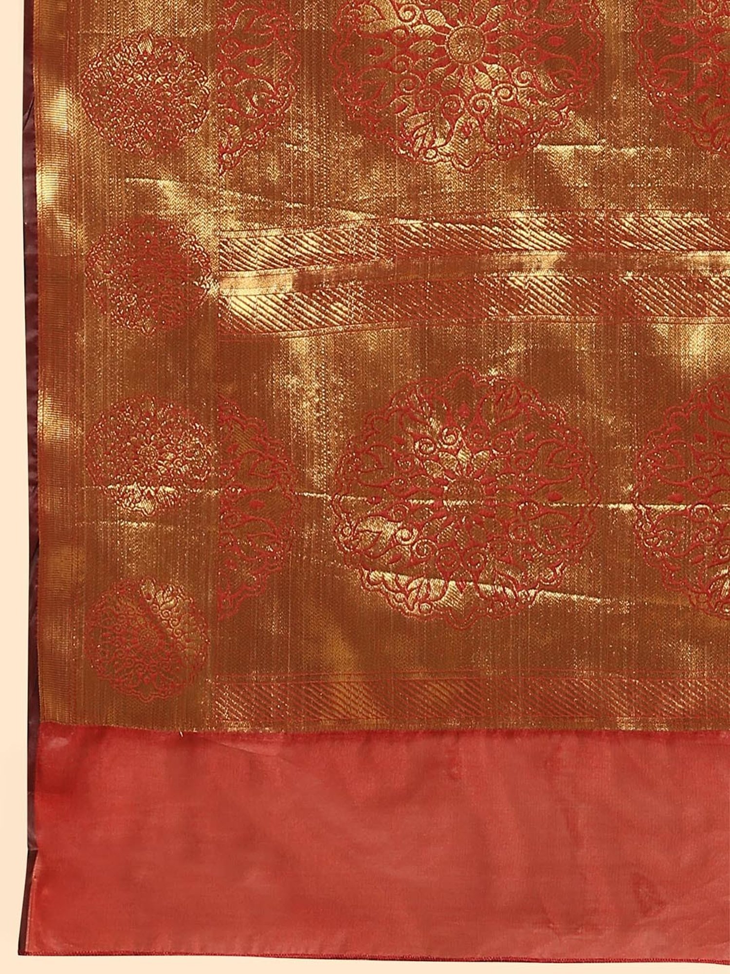 Silk Land Banarasi Silk Maroon Woven Saree With Blouse