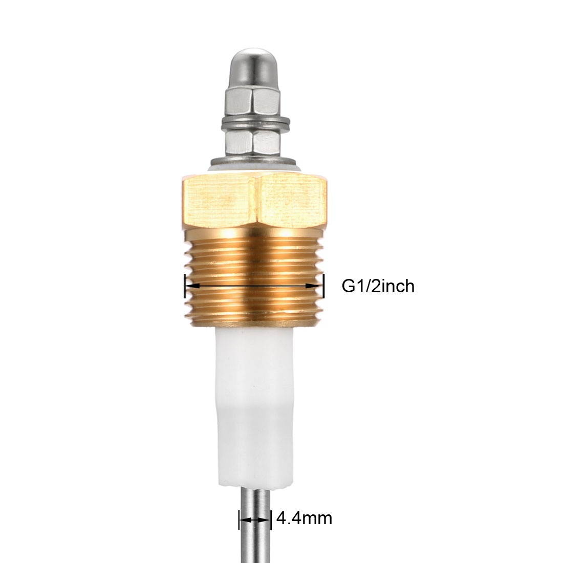 G1/2inch Thread Water Level Pin Liquid Indicator Electrode Probe 4.4x475mm for Steam Boiler Swimming Pool