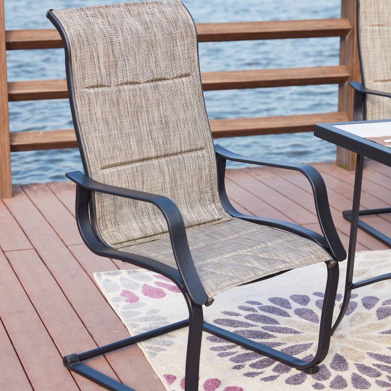 6pc Steel Patio Dining Sets Gray - Lokatse