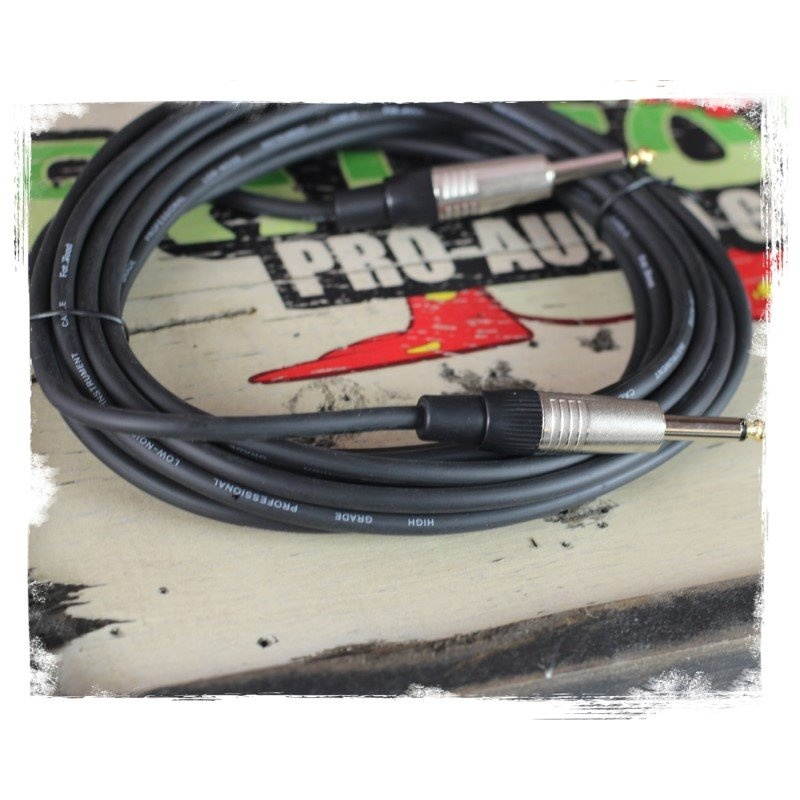 Guitar Cables (10 Pack) Instrument Cord by FAT TOAD | 20 AWG Patch Conductor for Electric Guitar, Bass, Amplifier, Speaker, Keyboard & Recording Studio | Shielded 20FT 1/4 Inch Gold Straight-End Wires