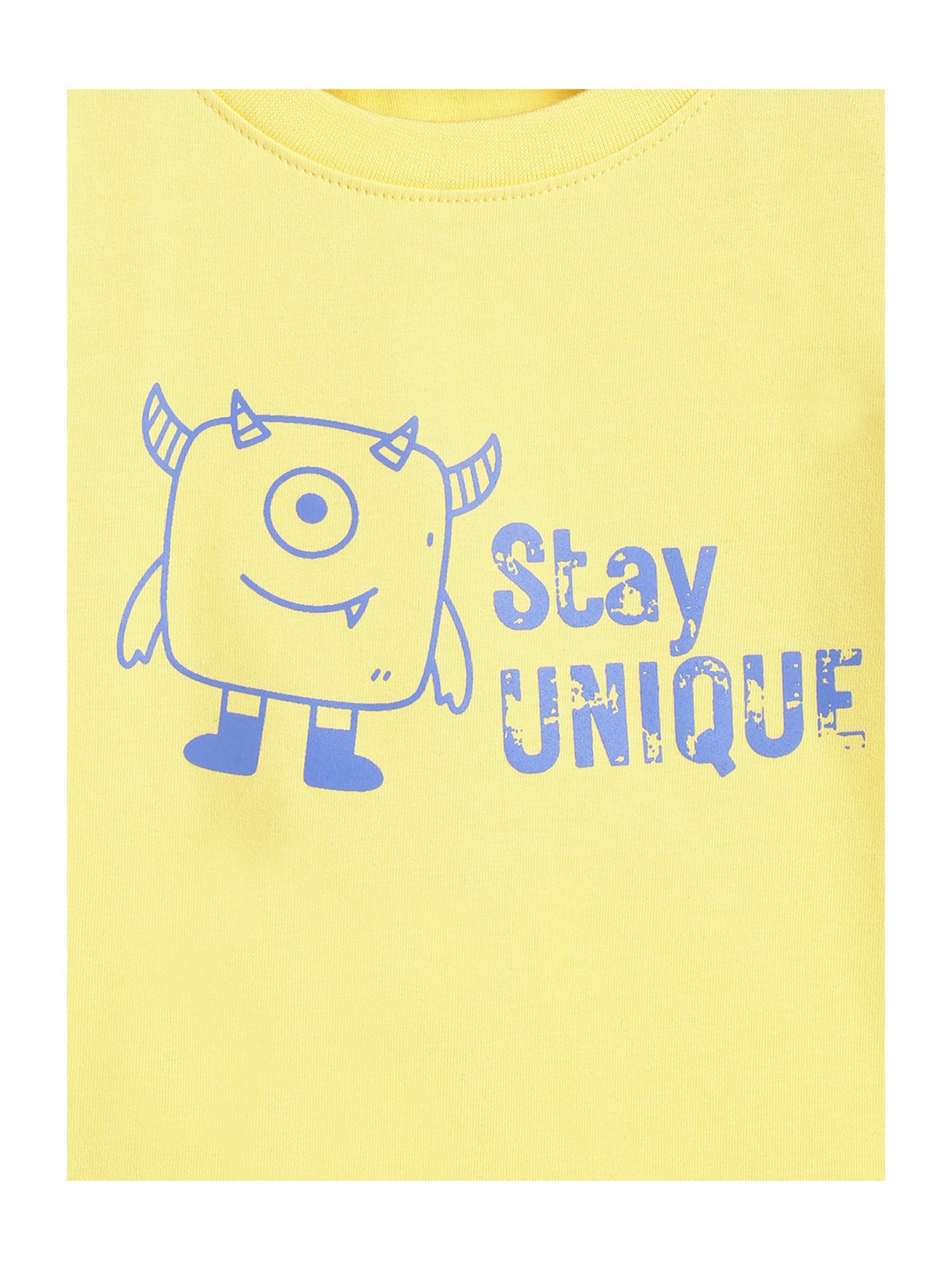 Campana Kids Yellow Printed T-Shirt