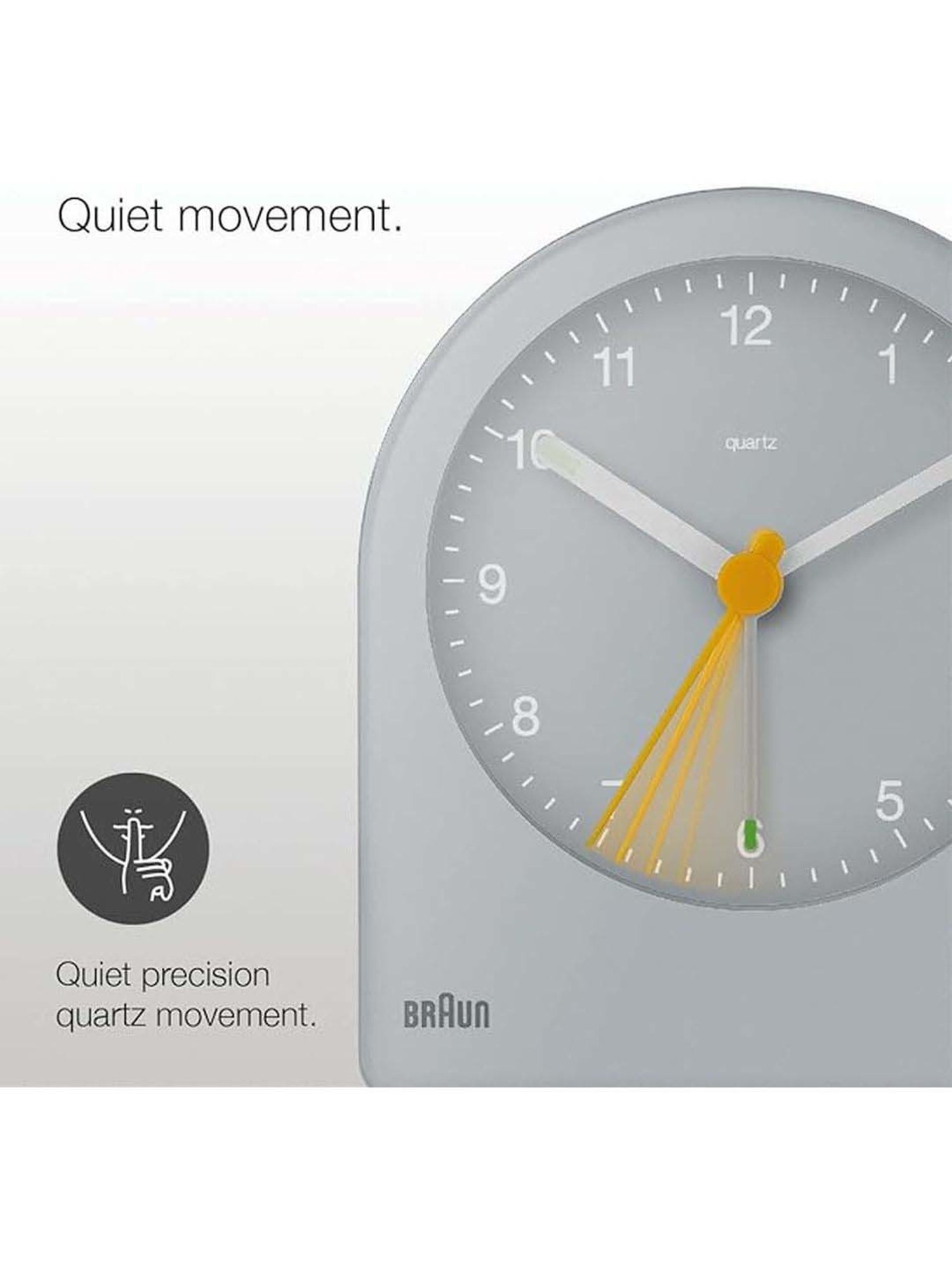 Braun Black Classic Large Analog Wall Clock With Silent Sweep Movement