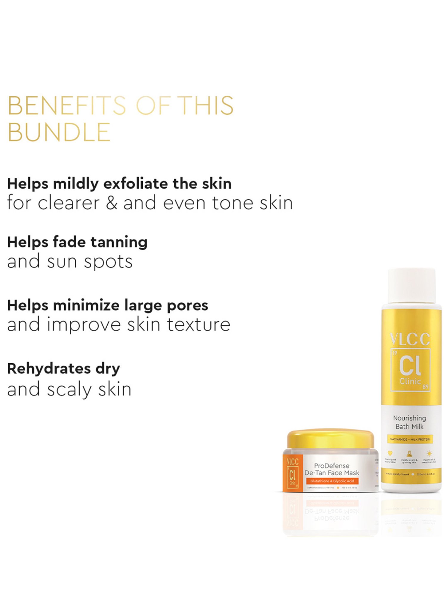 VLCC Clinic Nourishing Bath Milk & De-tan Face Mask Combo