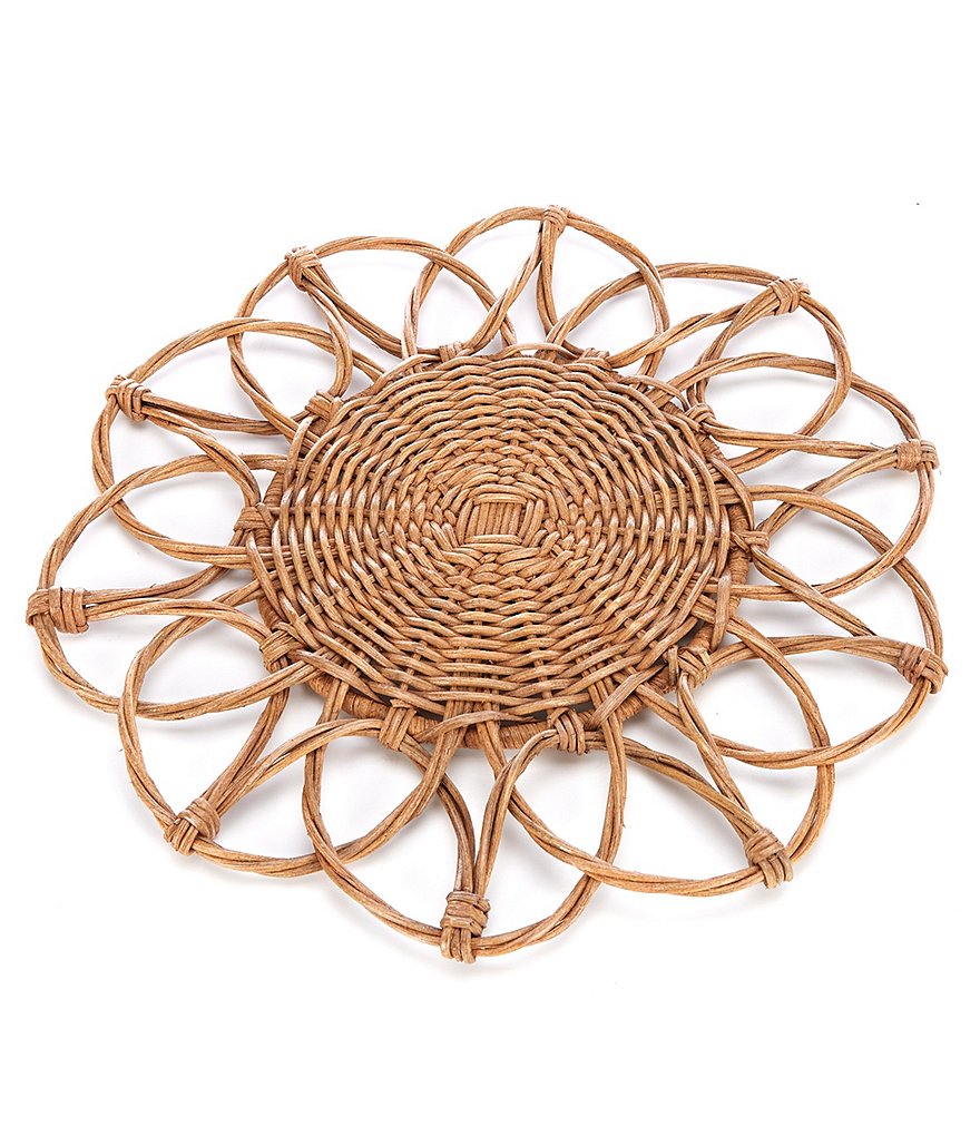 Southern Living Wicker Flower Charger