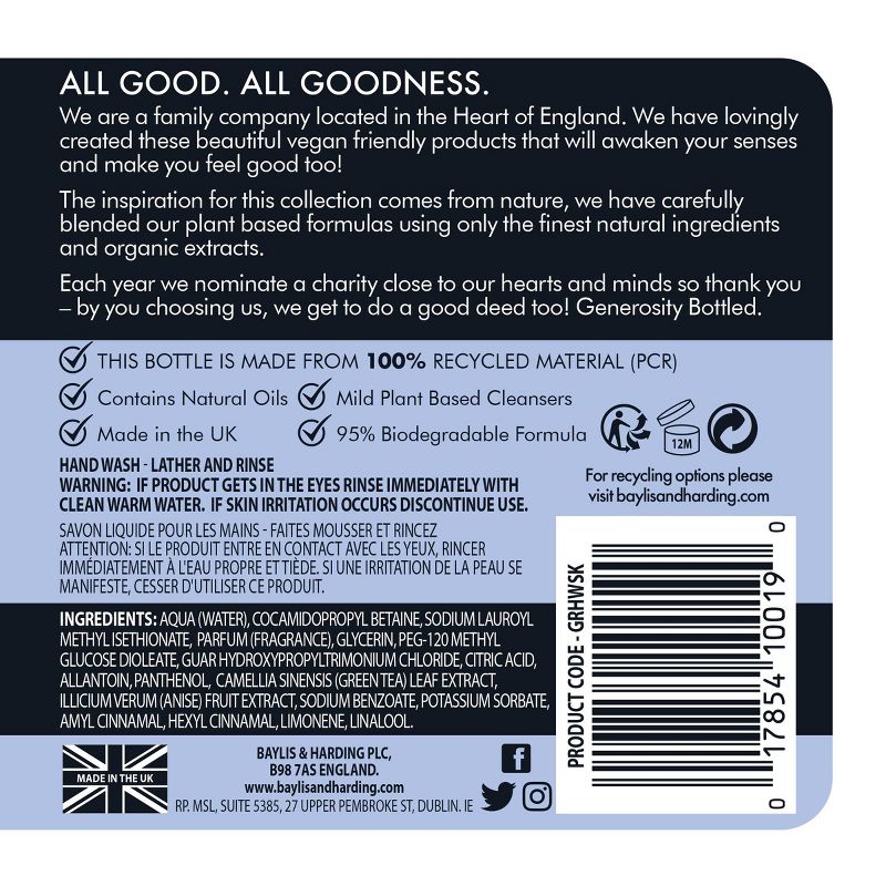 Raw Sugar Foaming Hand Wash Green Apple + Sweet Grass - 12 fl oz