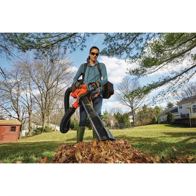 Black & Decker BV6000 12 Amp High Performance Two Speed Handheld Electric Mulcher Blower Vac