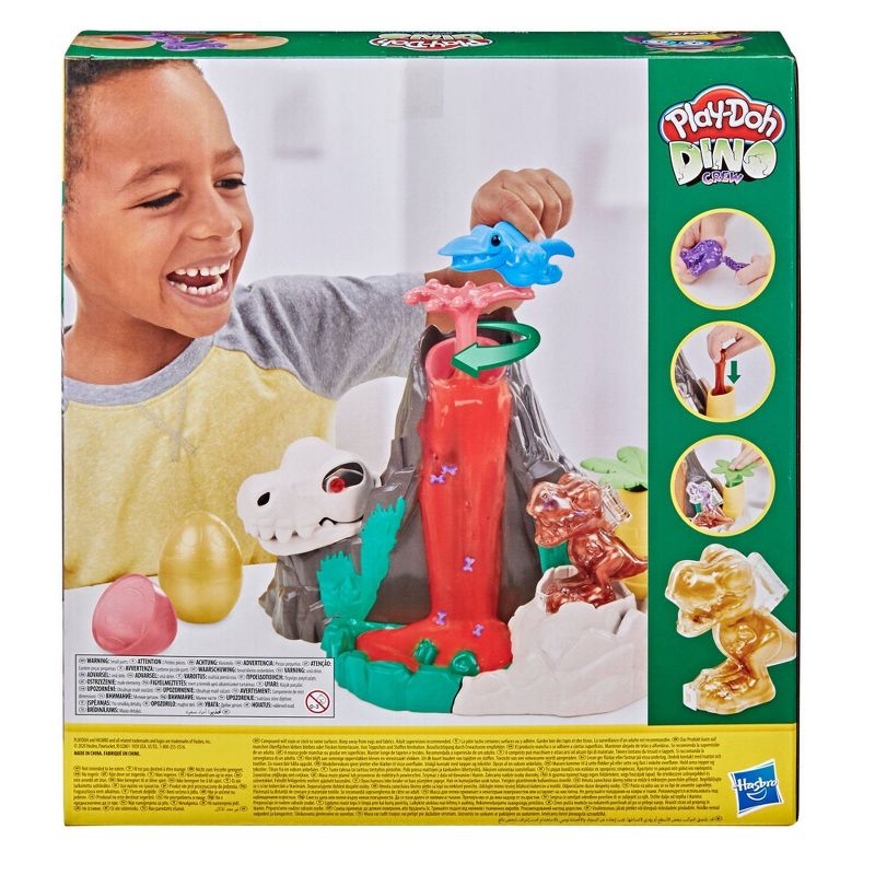 Play-Doh Slime Dino Crew Lava Bones Island Playset with HydroGlitz Compound