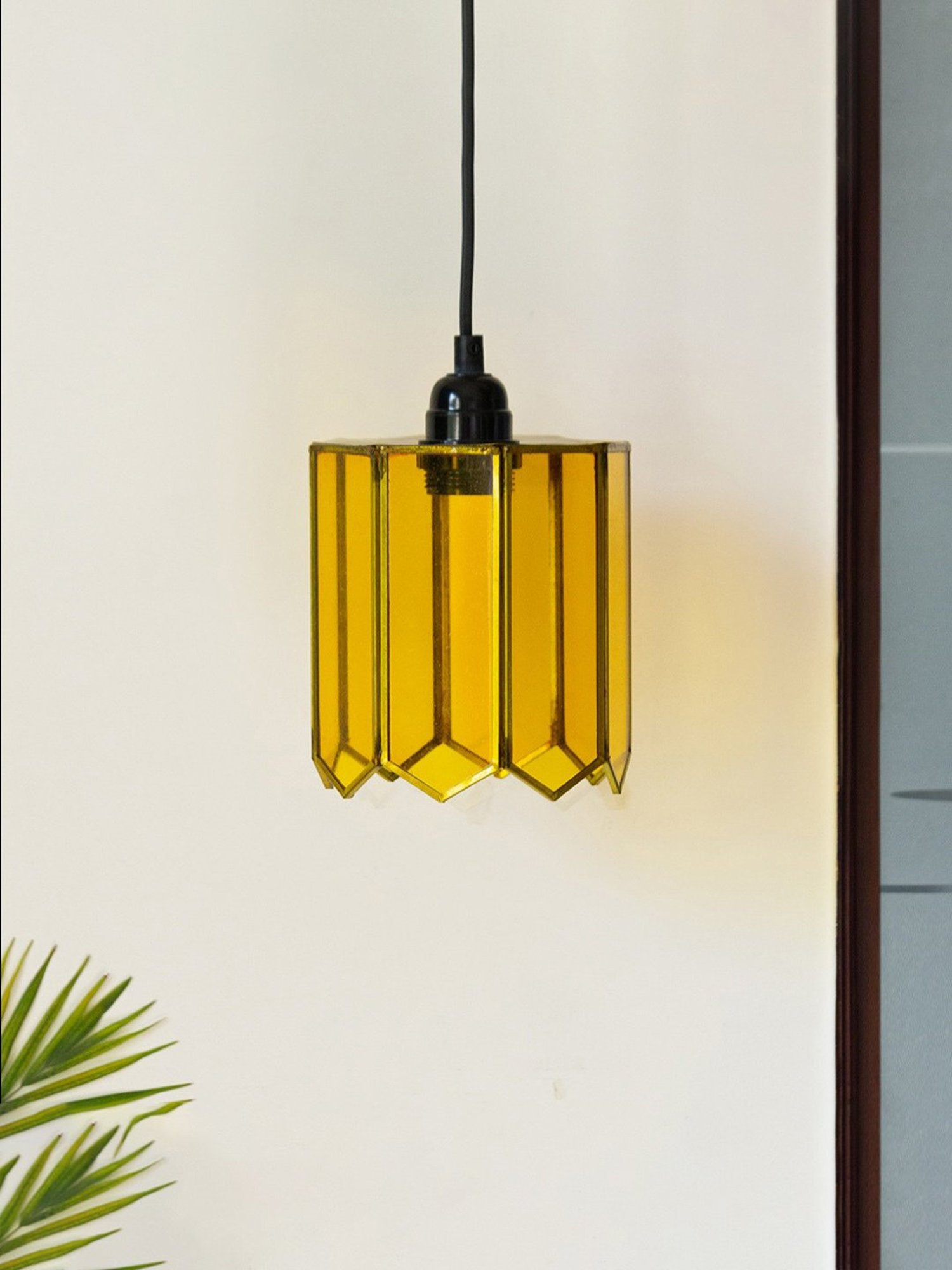 Pure Home and Living Grey Glass Trophy Shaped Table Lamp Stand