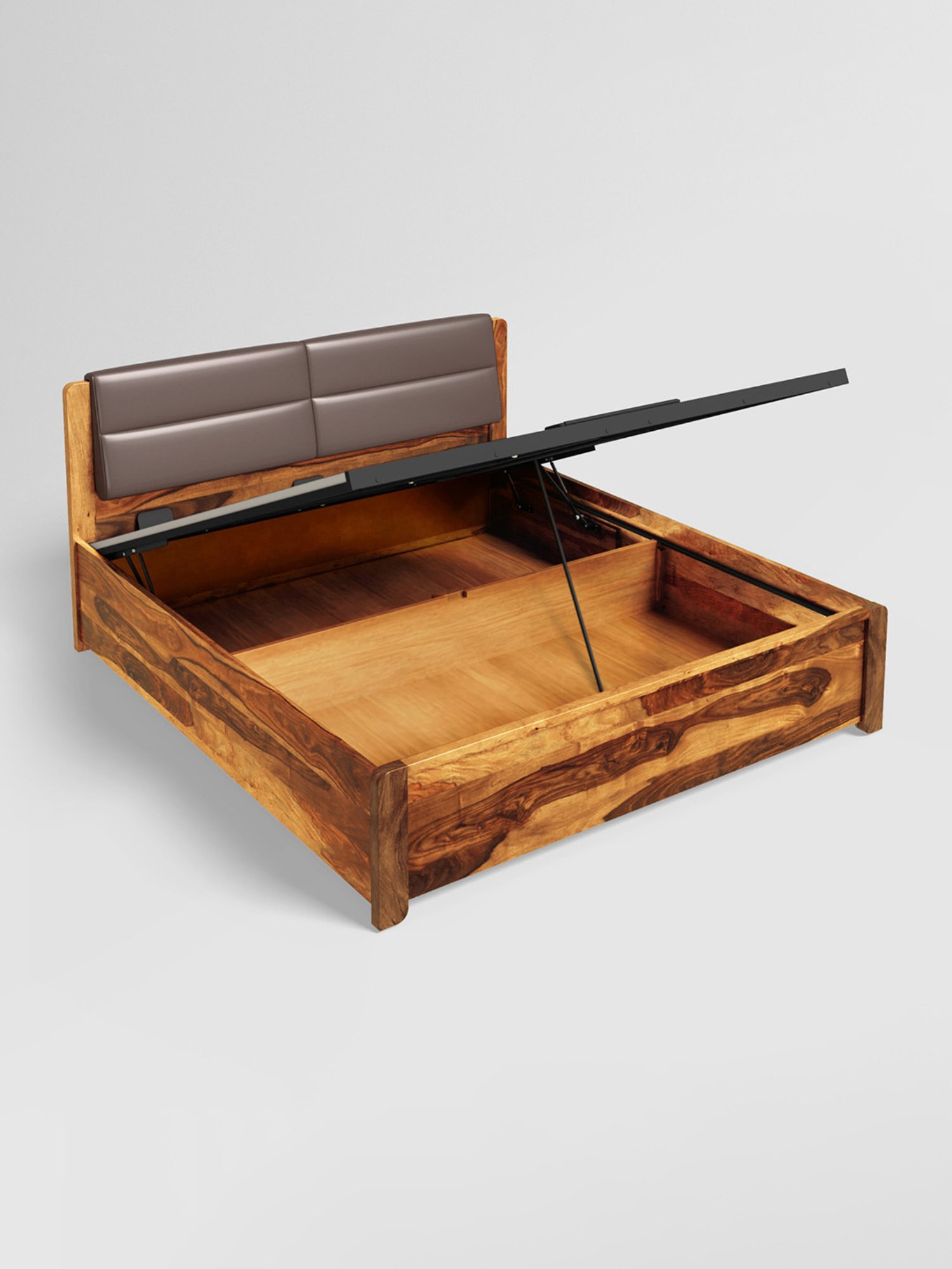 Nilkamal Riva Black Engineered Wood King Size Bed with Storage