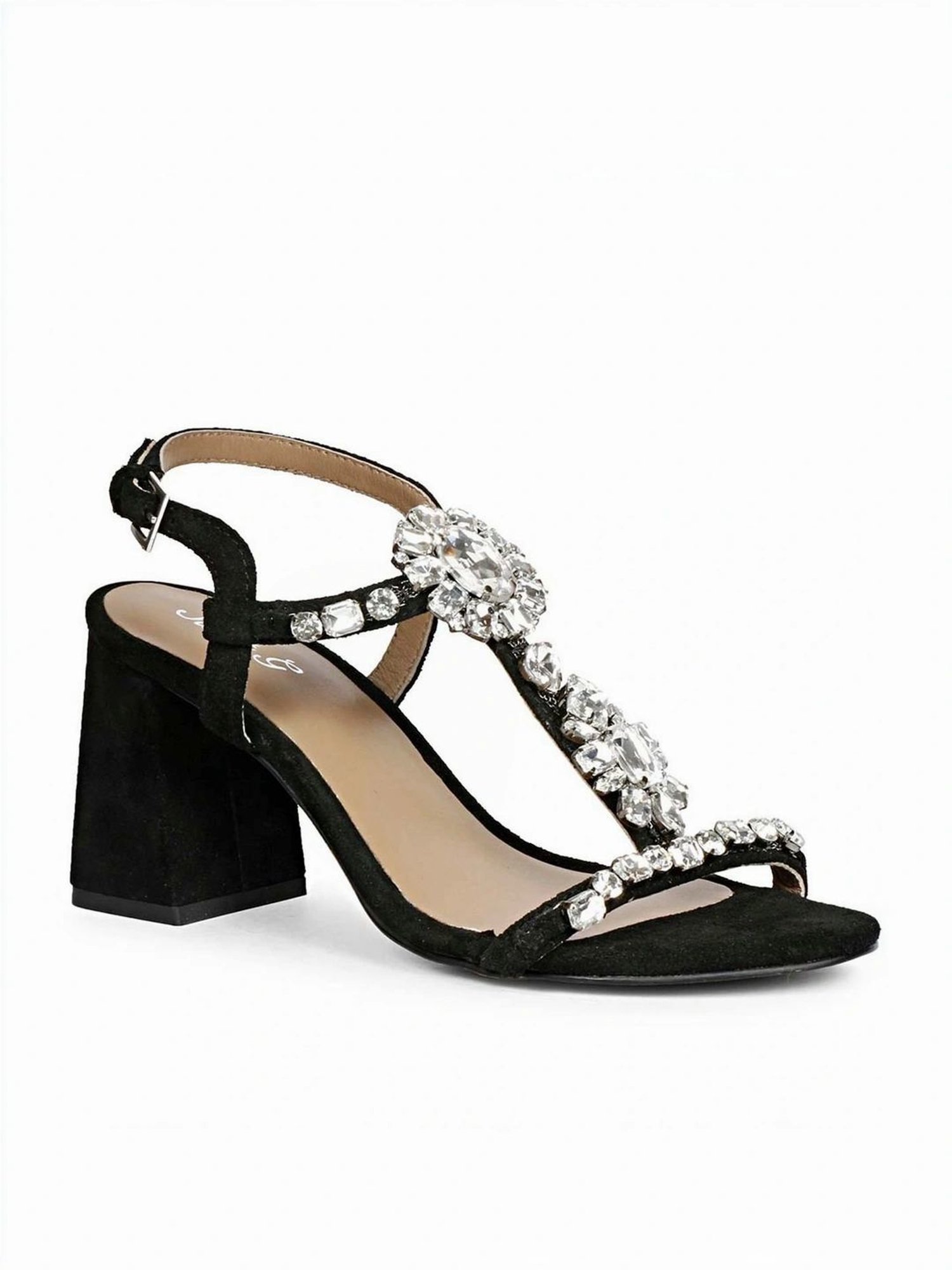 Saint G Women's Black Ankle Strap Sandals