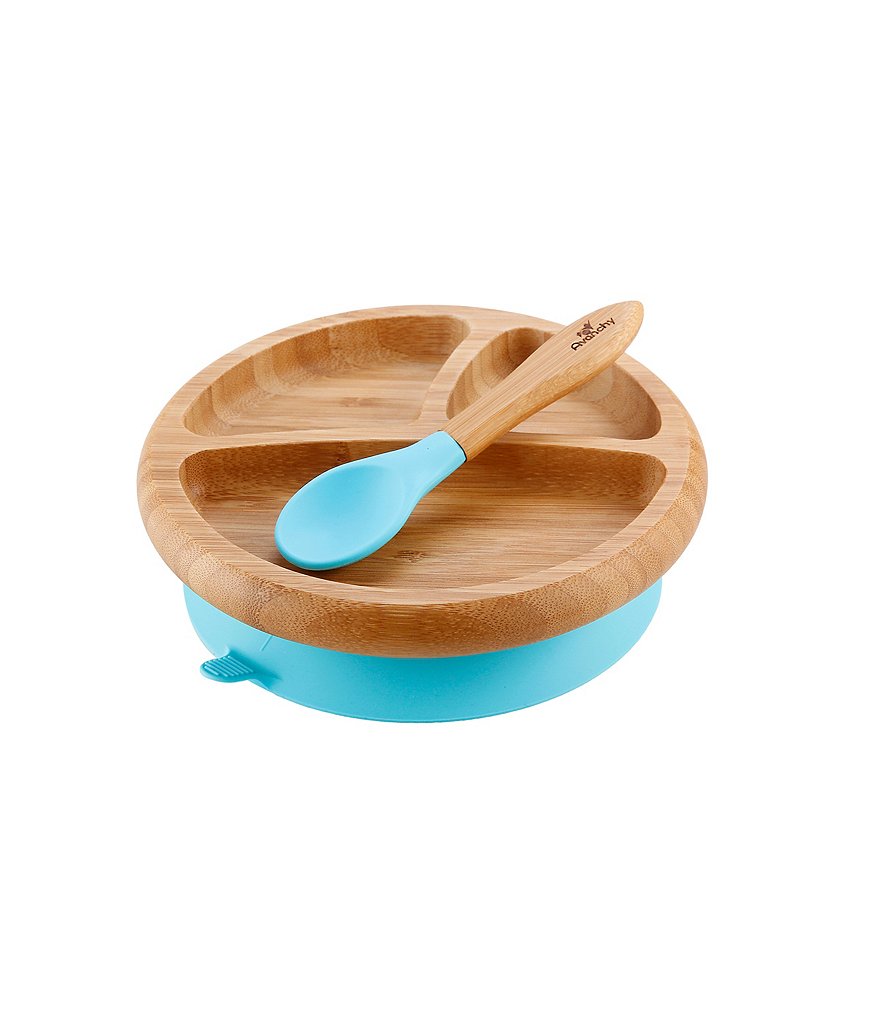 Avanchy Bamboo Suction Baby Feeding Plate & Spoon