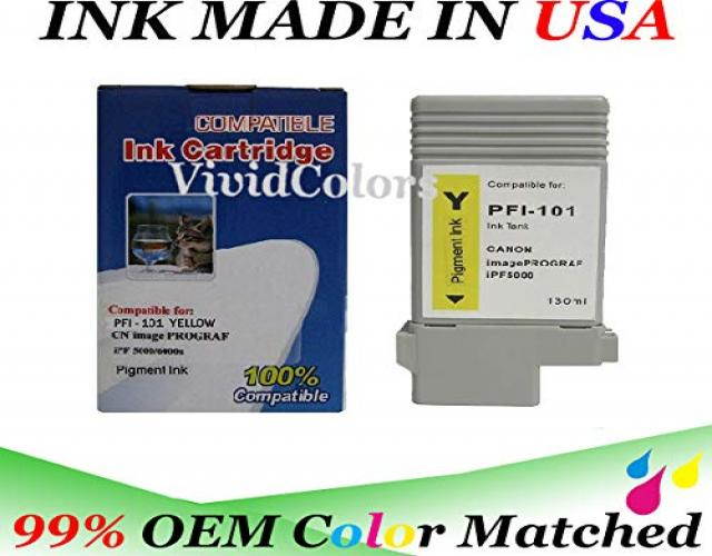 PFI-101 New Compatible ink Cartridge for IPF5000/6000s- Yellow
