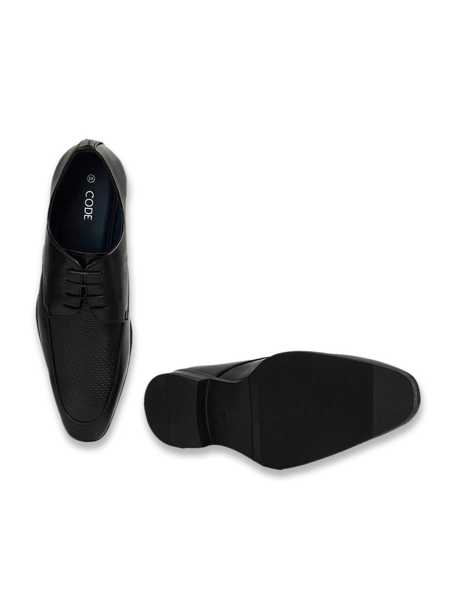 Code by Lifestyle Men's Black Derby Shoes