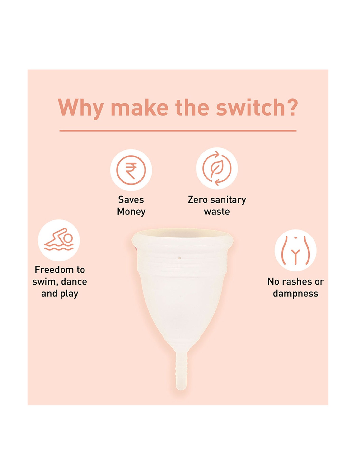 Namyaa Ultra Soft Medium Reusable Menstrual Cup - 50 gm