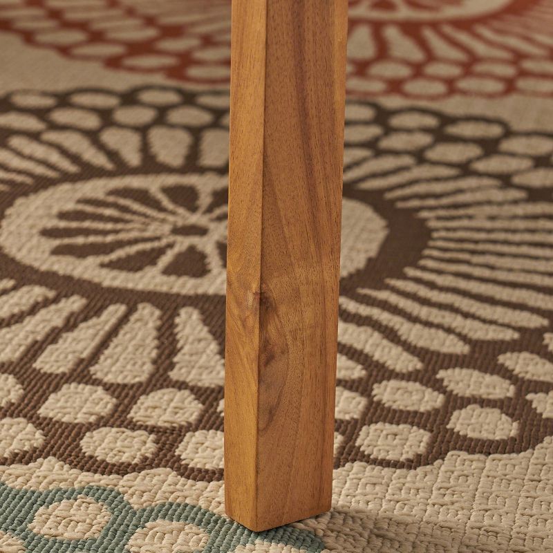 Carolina Acacia Wood Loveseat - Brown/Dark Teal - Christopher Knight Home