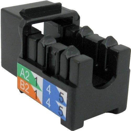 CAT6 RJ45 Keystone Jack, V-Max Series - Black Color - (50 pack)