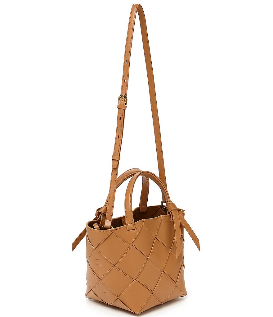 Etienne Aigner Ella Leather Woven Satchel Bag