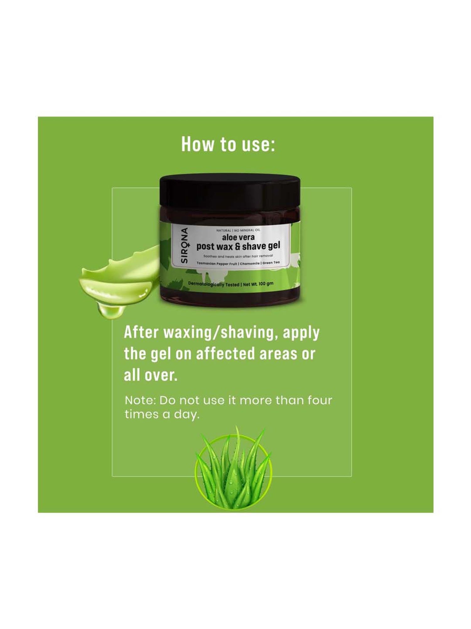 Earthraga Fresh & Moisturizing Mint Glacier After Shave Gel - 100 ml