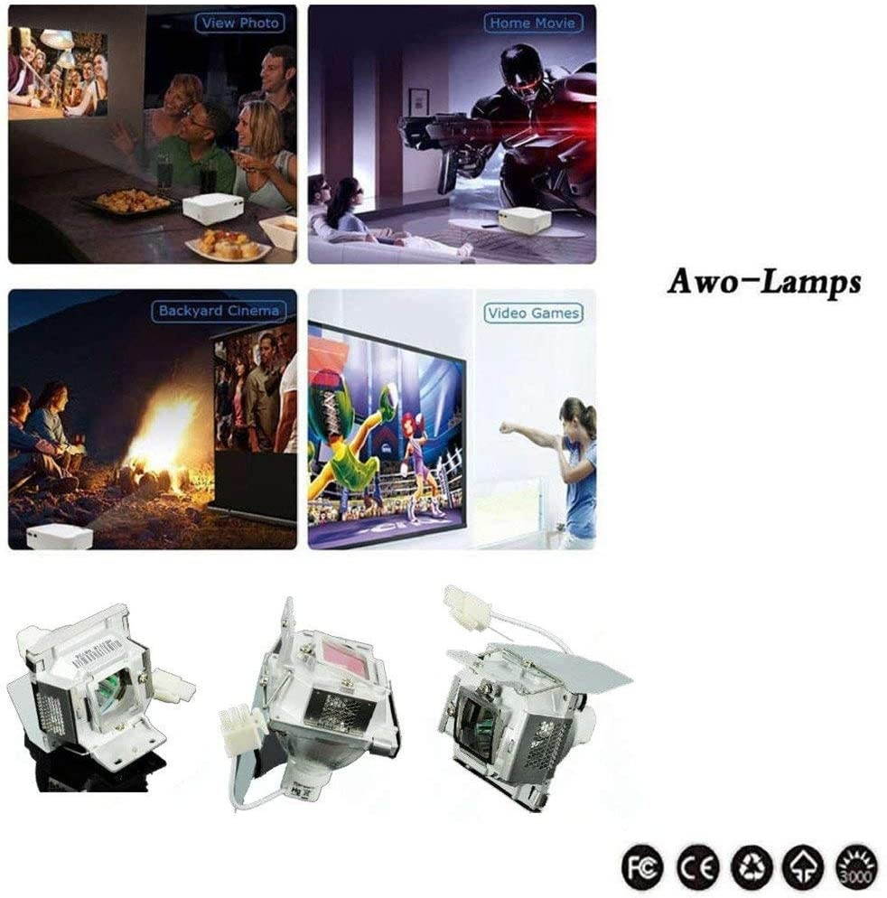 AWO Original Projector Lamp Bulb RLC-055 / RLC-056 / RLC-058 with Housing Fit for VIEWSONIC PJD5122 PJD5152 PJD5352 PJD5231 PJD5211 PJD5221