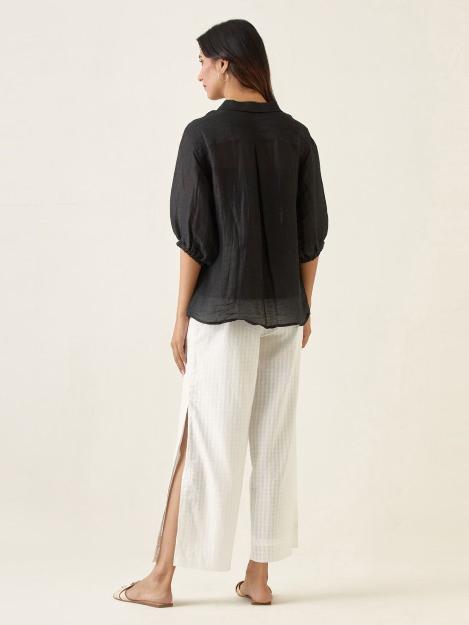 Vinusto White & Black Summer Nostalgia Shirt with Pant