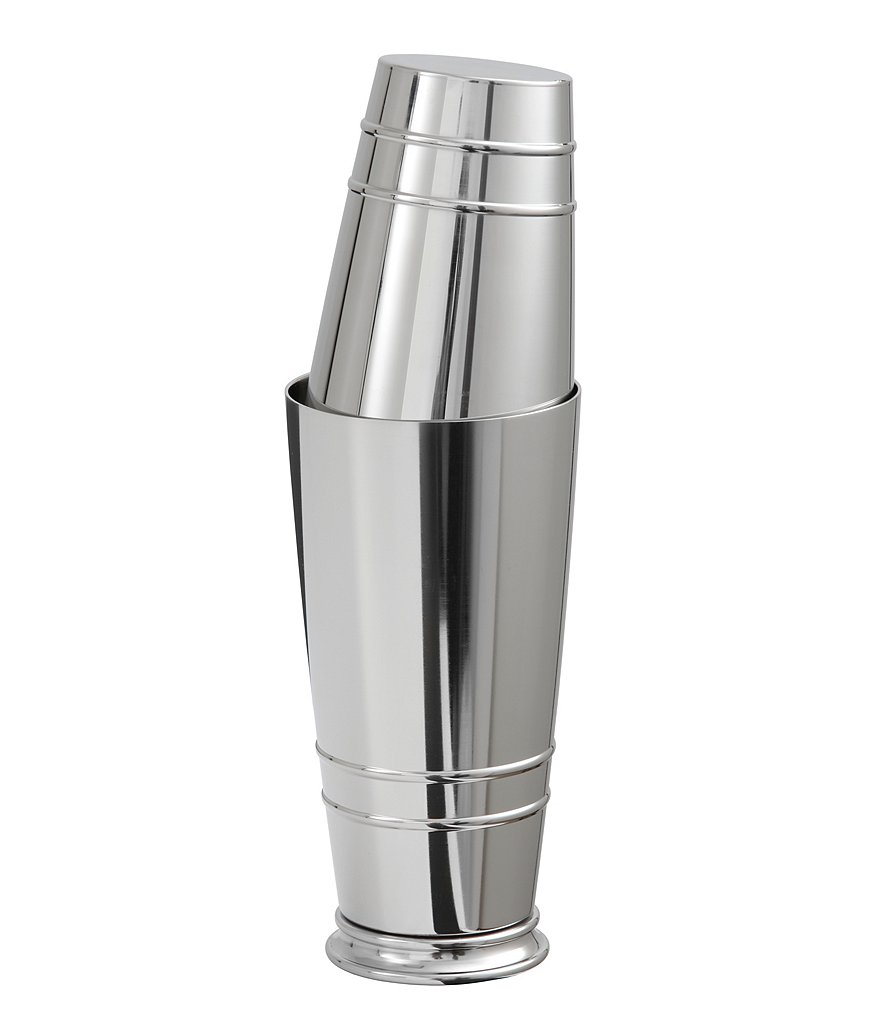 Southern Living Modern Stainless Steel Hammered Cocktail Shaker
